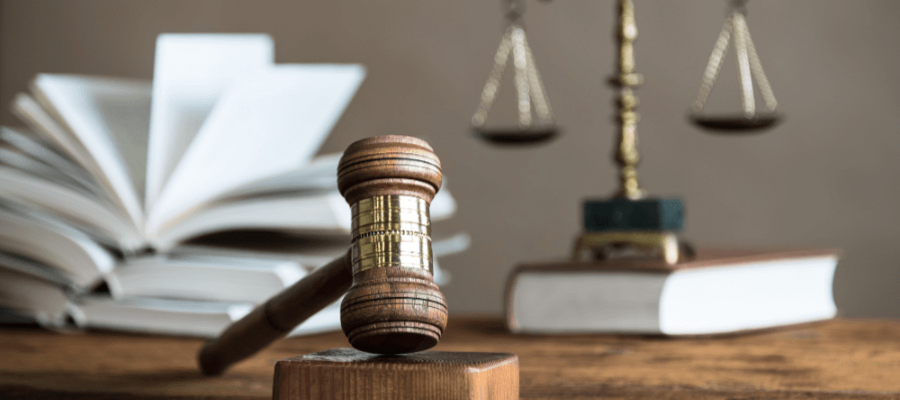 Lawyer books on a table